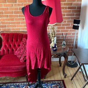 Love Culture Red High Low Sundress stetchy dess